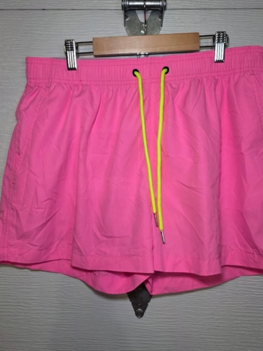 Vibrant Pink Mesh Shorts with Neon Accents